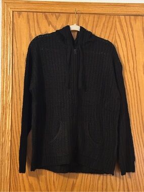 Culture Couture Black Knit Zip-Up Hooded Sweater - NWT - Size L